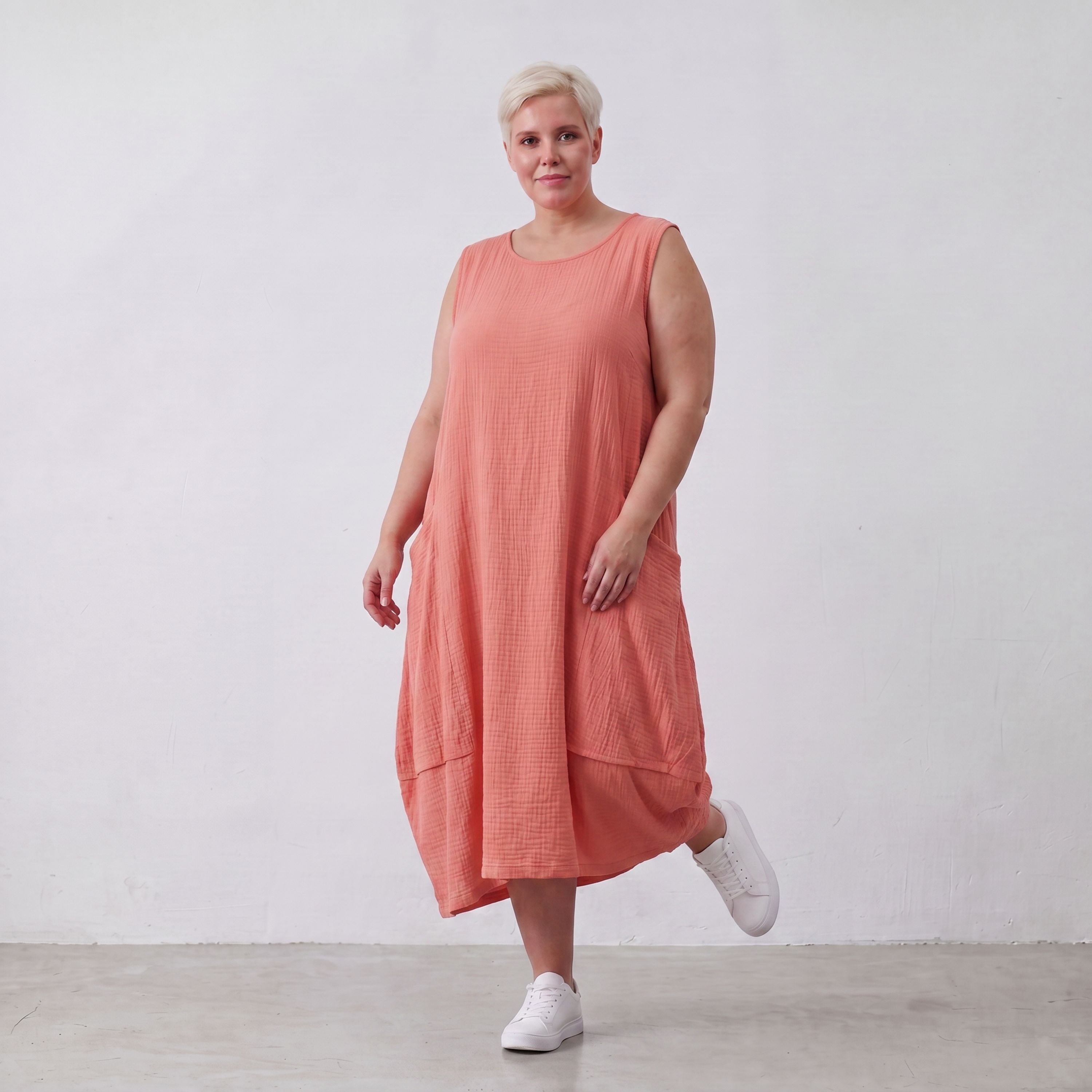AKH Fashion · Dress · Waffelly · 7263 · Rosy