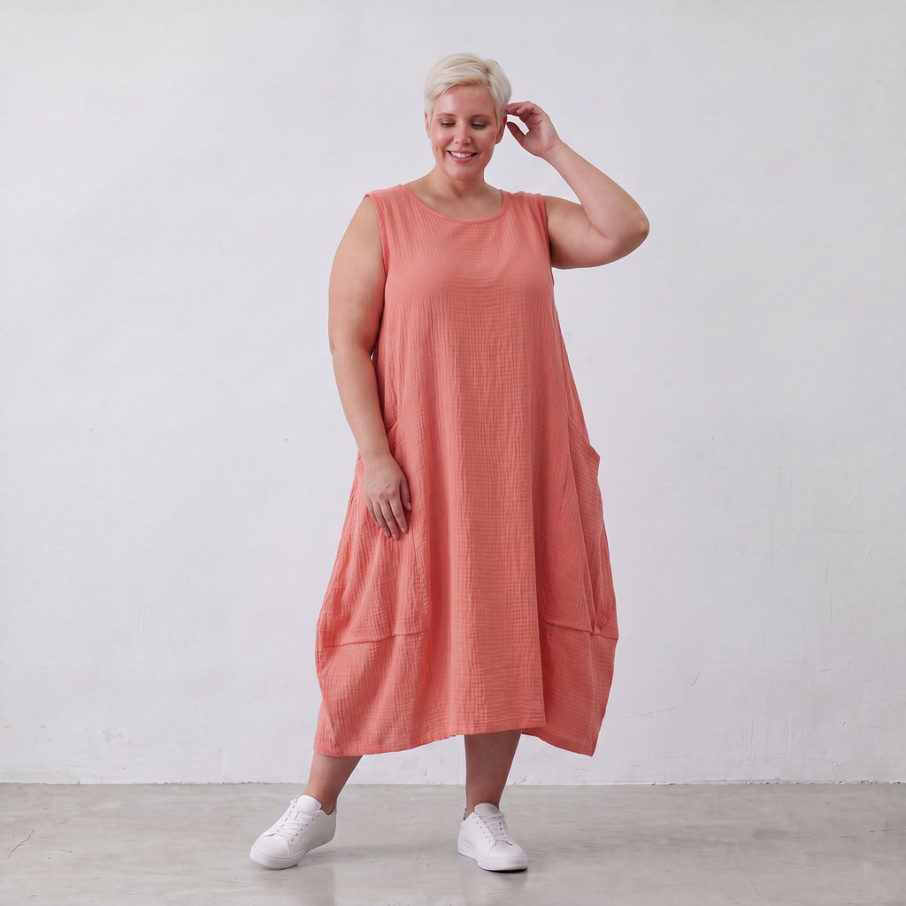 AKH Fashion · Dress · Waffelly · 7263 · Rosy