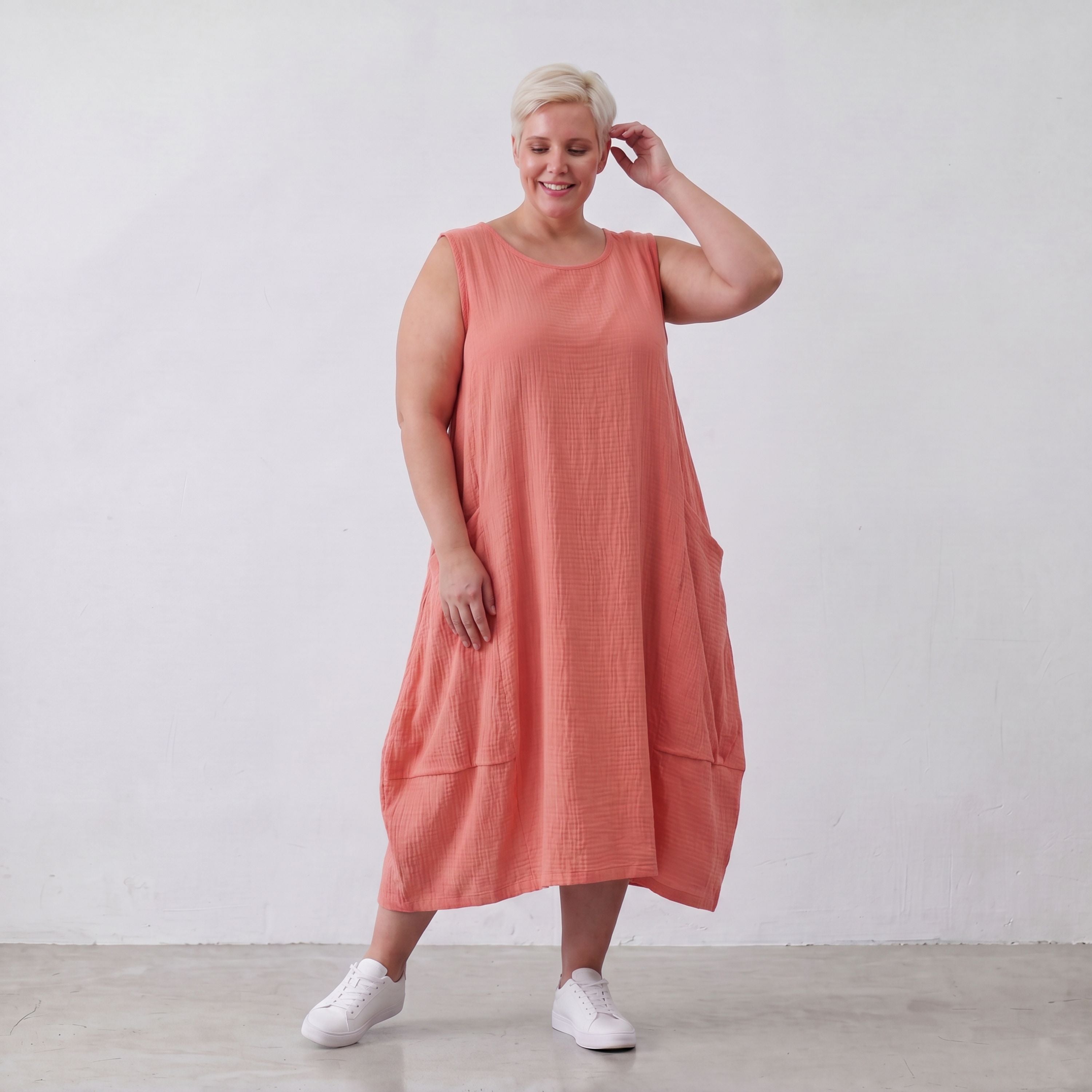 AKH Fashion · Dress · Waffelly · 7263 · Rosy