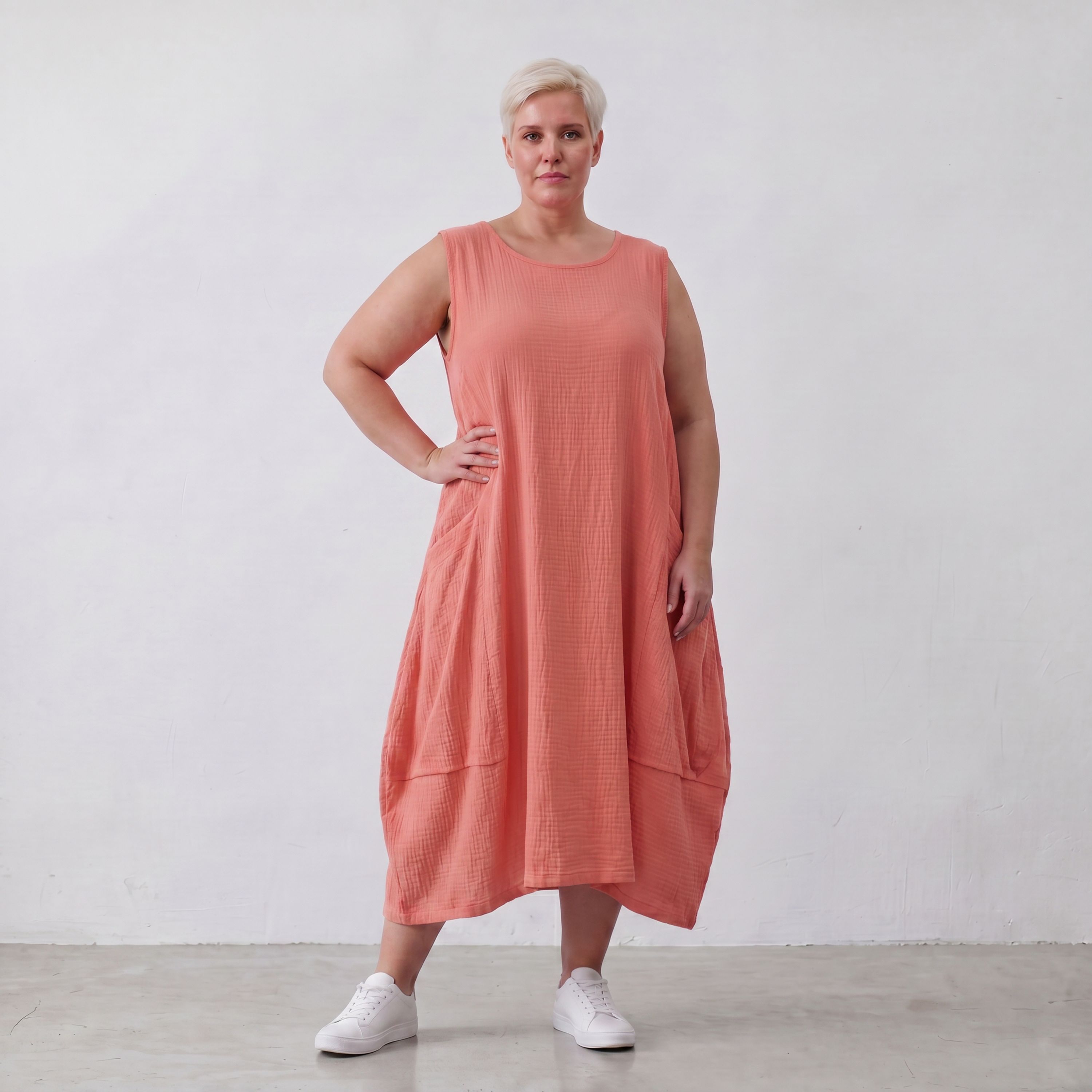 AKH Fashion · Dress · Waffelly · 7263 · Rosy