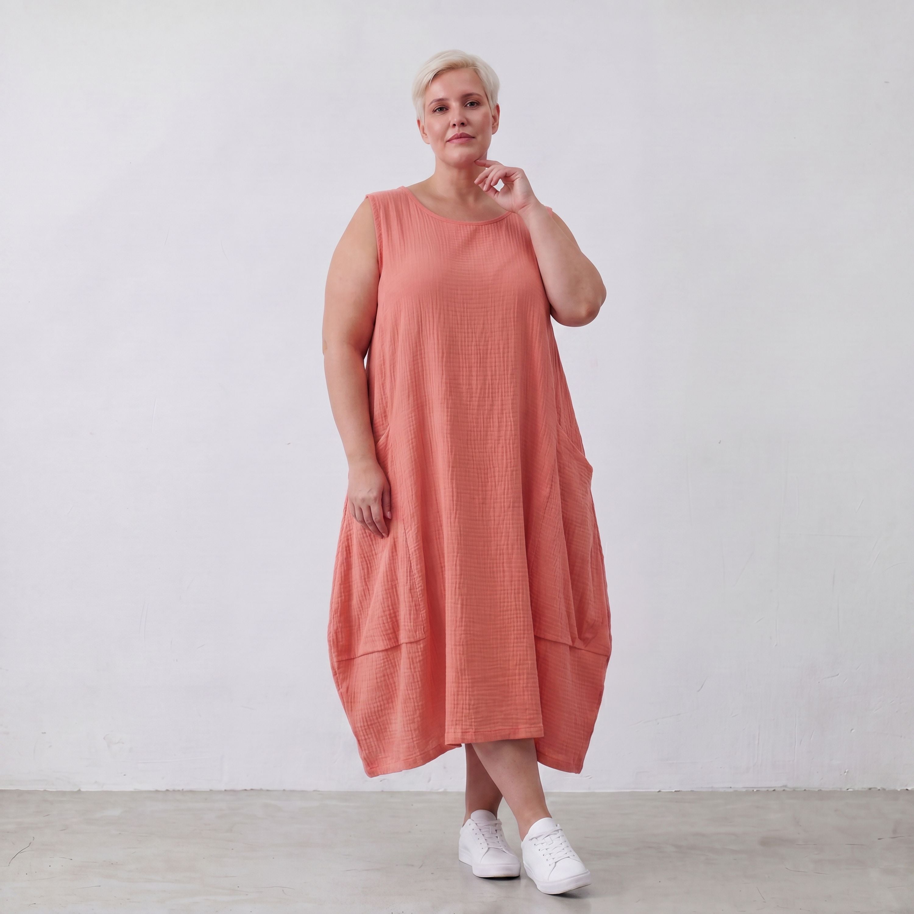 AKH Fashion · Dress · Waffelly · 7263 · Rosy