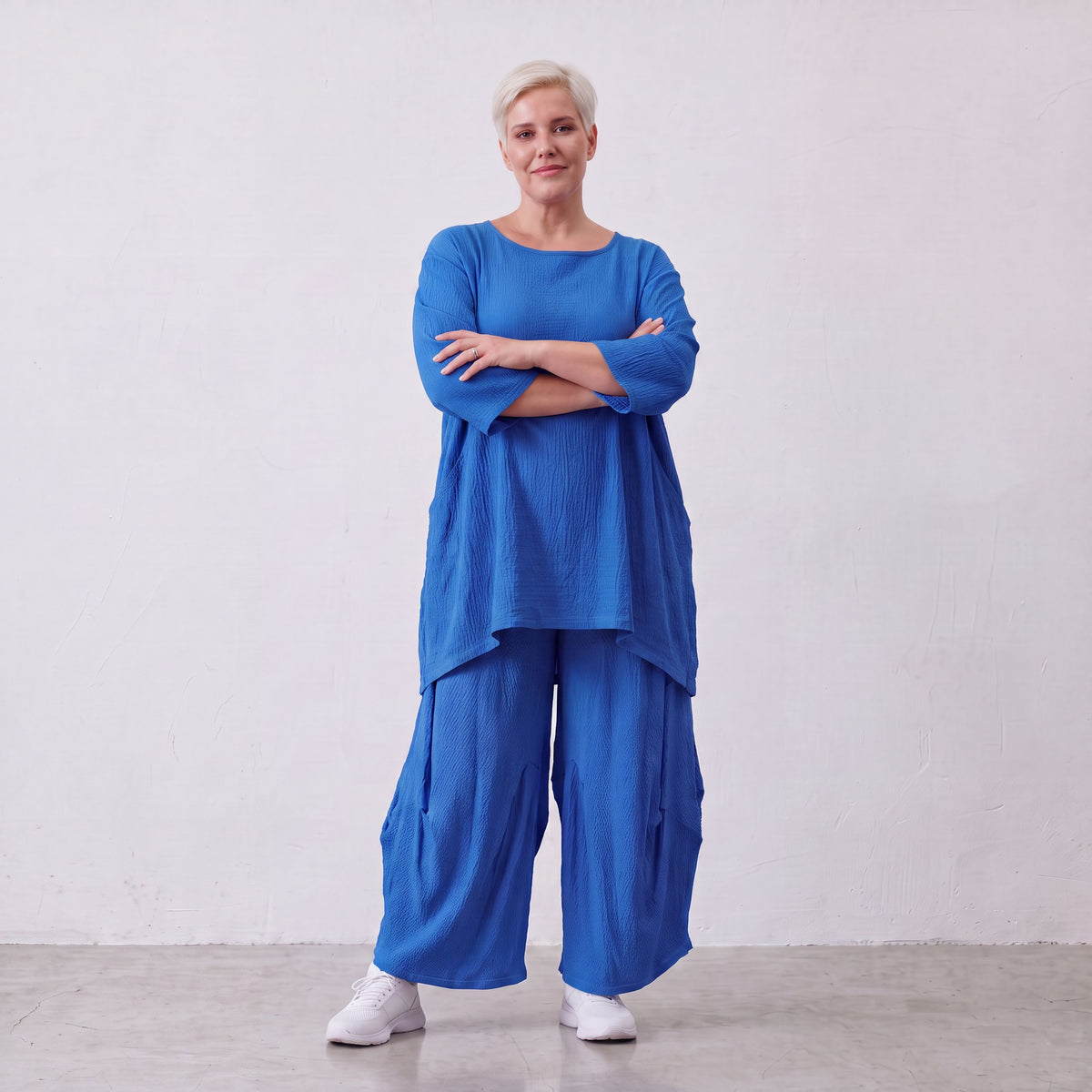 AKH Fashion · Shirt · Waffelly · 7264 · AzureBlue