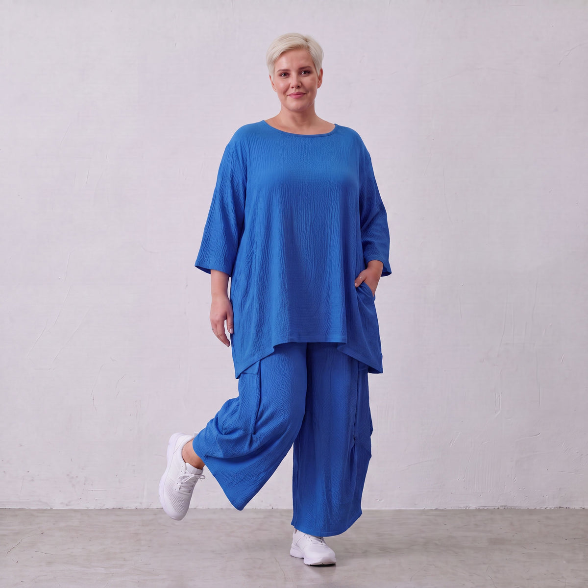 AKH Fashion · Hose · Waffelly · 6631 · AzureBlue