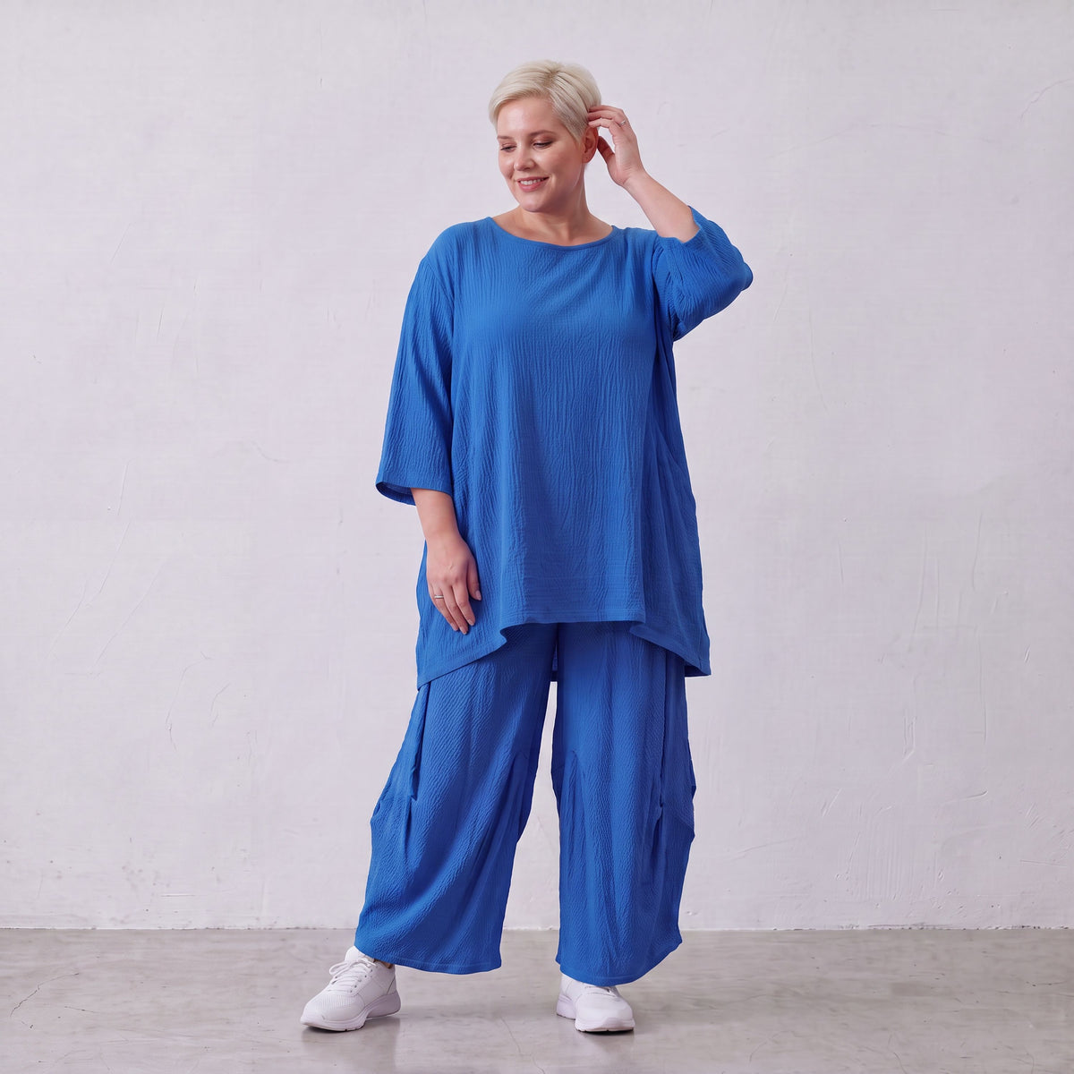 AKH Fashion · Hose · Waffelly · 6631 · AzureBlue
