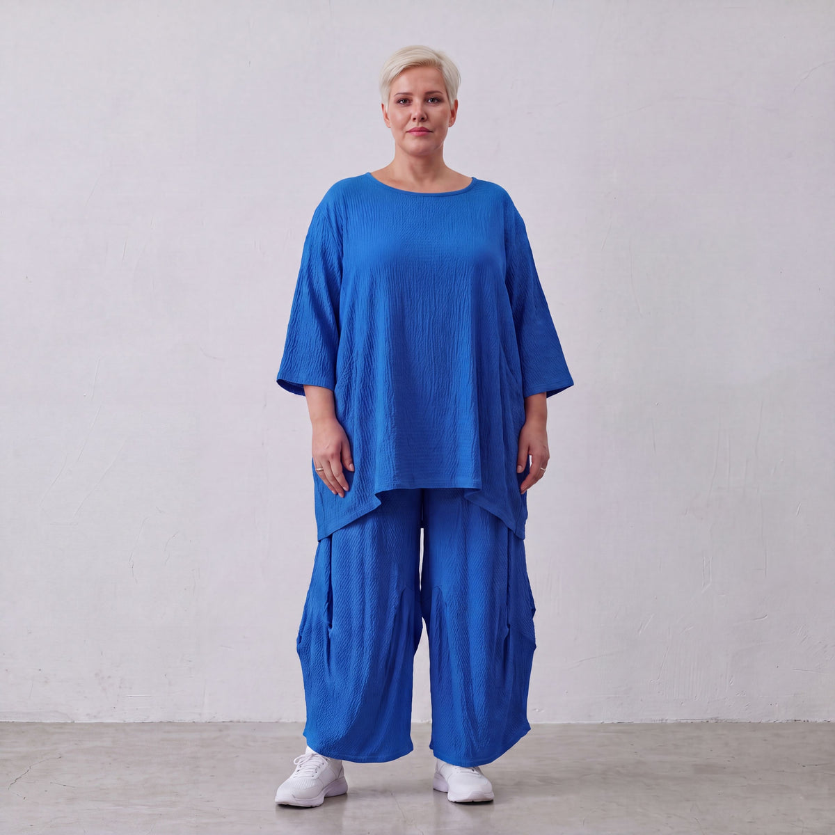 AKH Fashion · Shirt · Waffelly · 7264 · AzureBlue