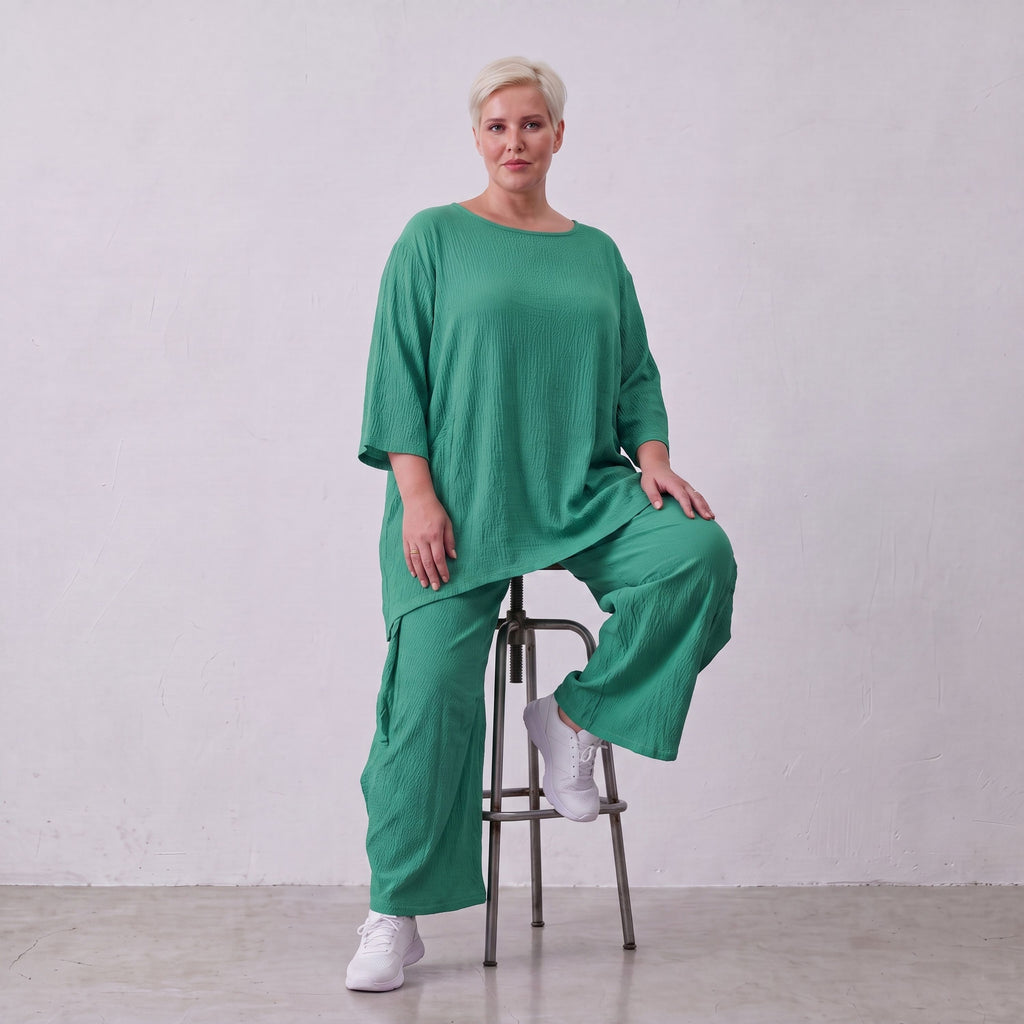 AKH Fashion · Shirt · Waffelly · 7264 · Jade