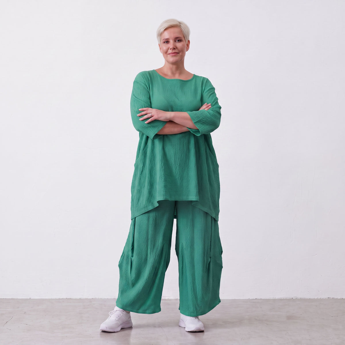 AKH Fashion · Shirt · Waffelly · 7264 · Jade