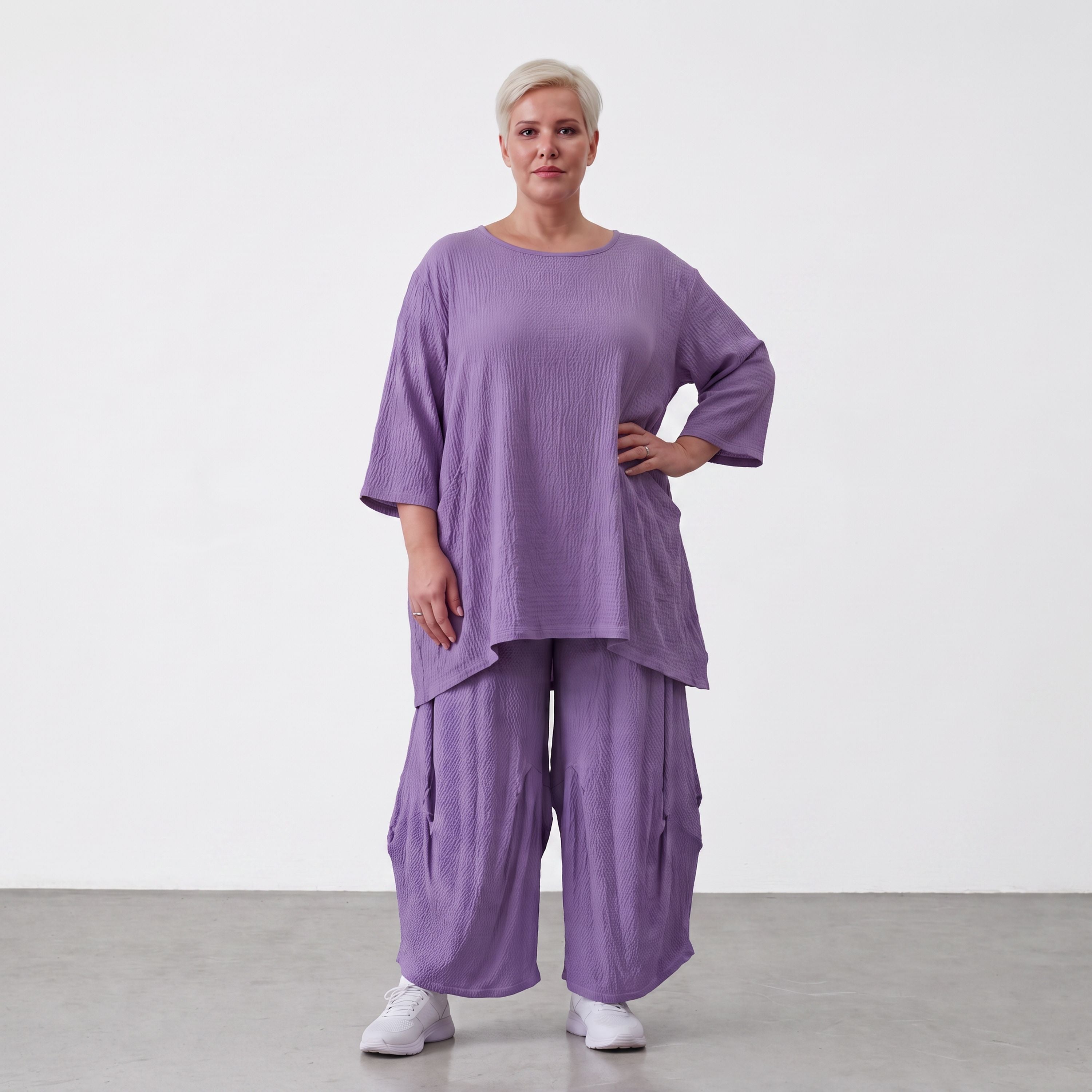 AKH Fashion · Shirt · Waffelly · 7264 · Lilac