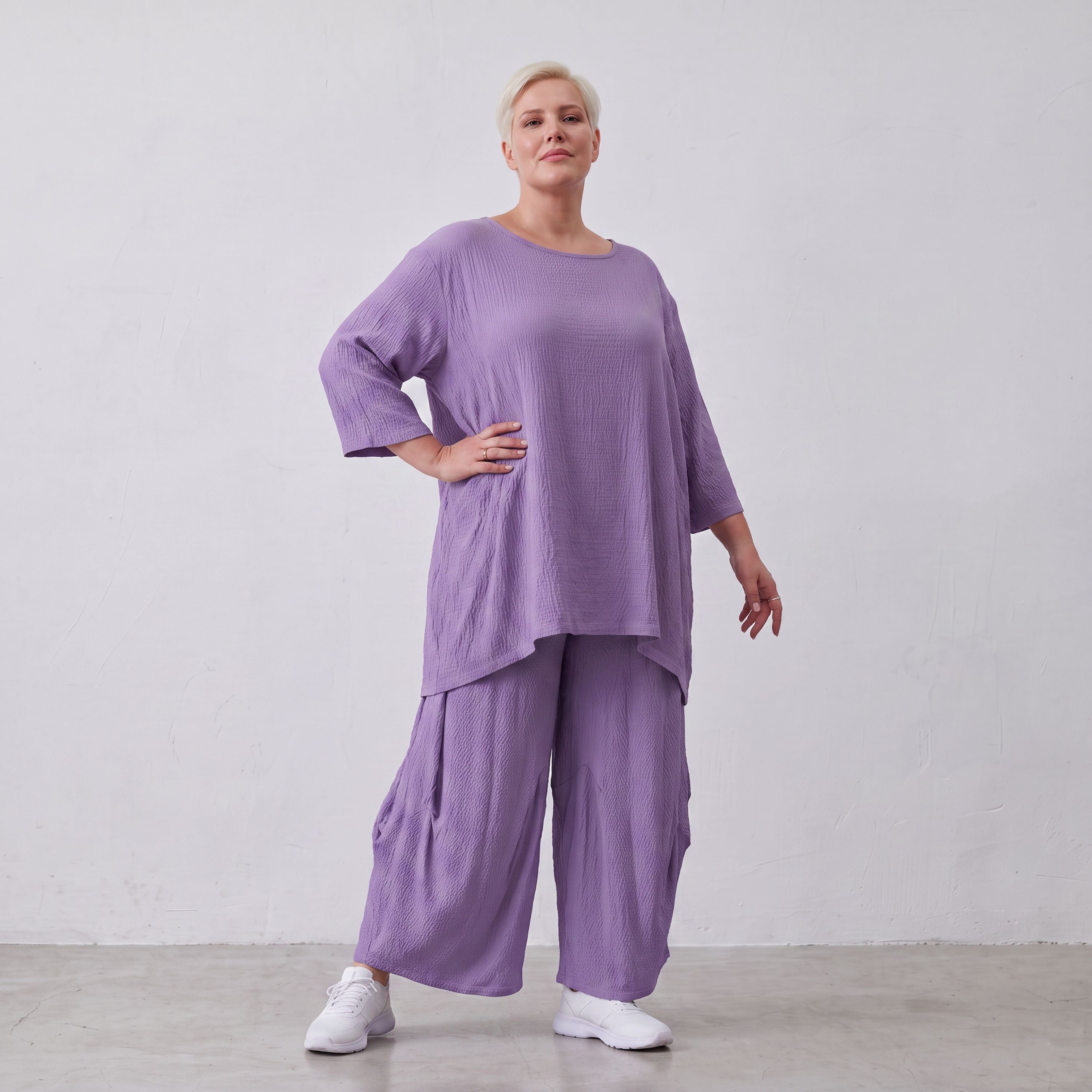 AKH Fashion · Shirt · Waffelly · 7264 · Lilac