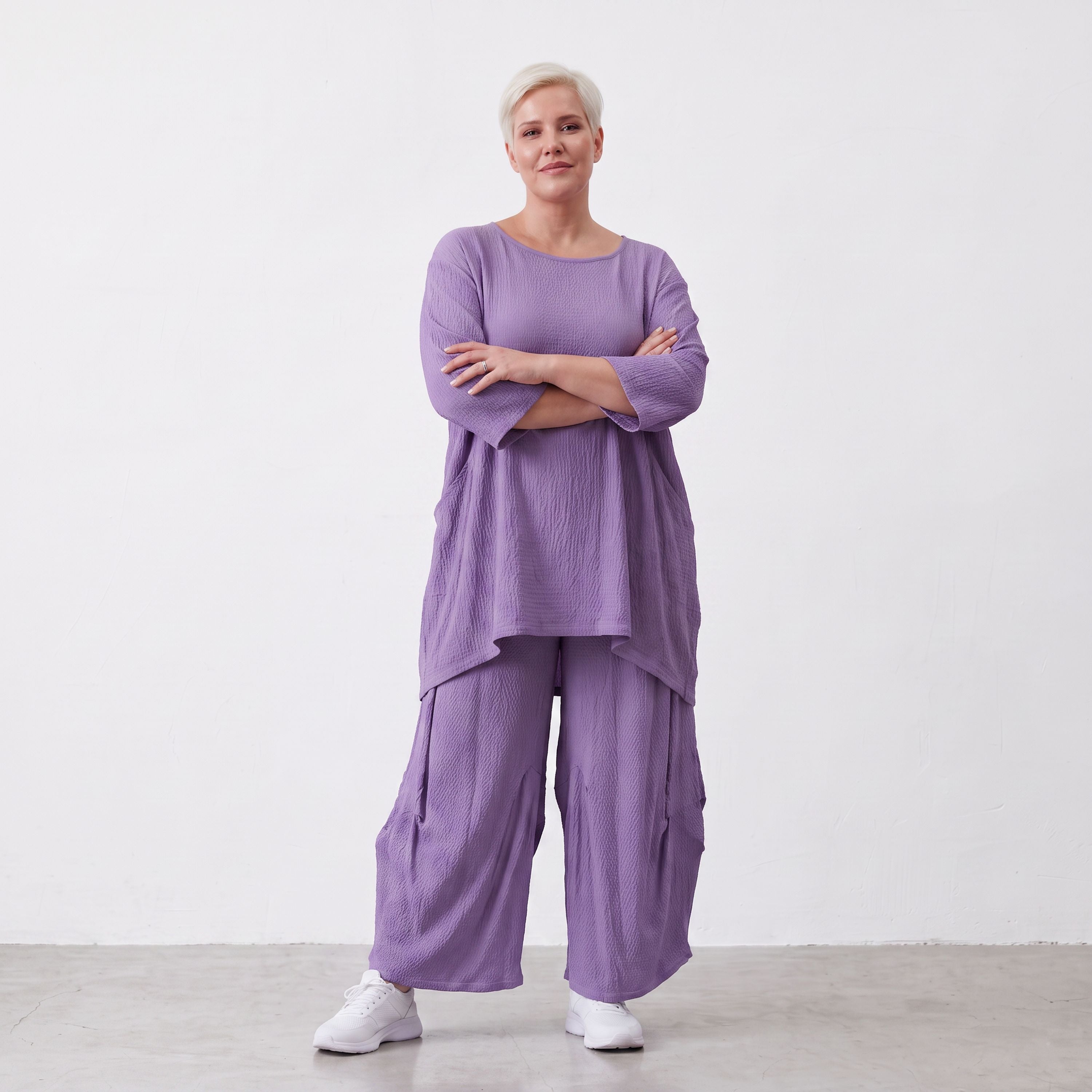 AKH Fashion · Shirt · Waffelly · 7264 · Lilac