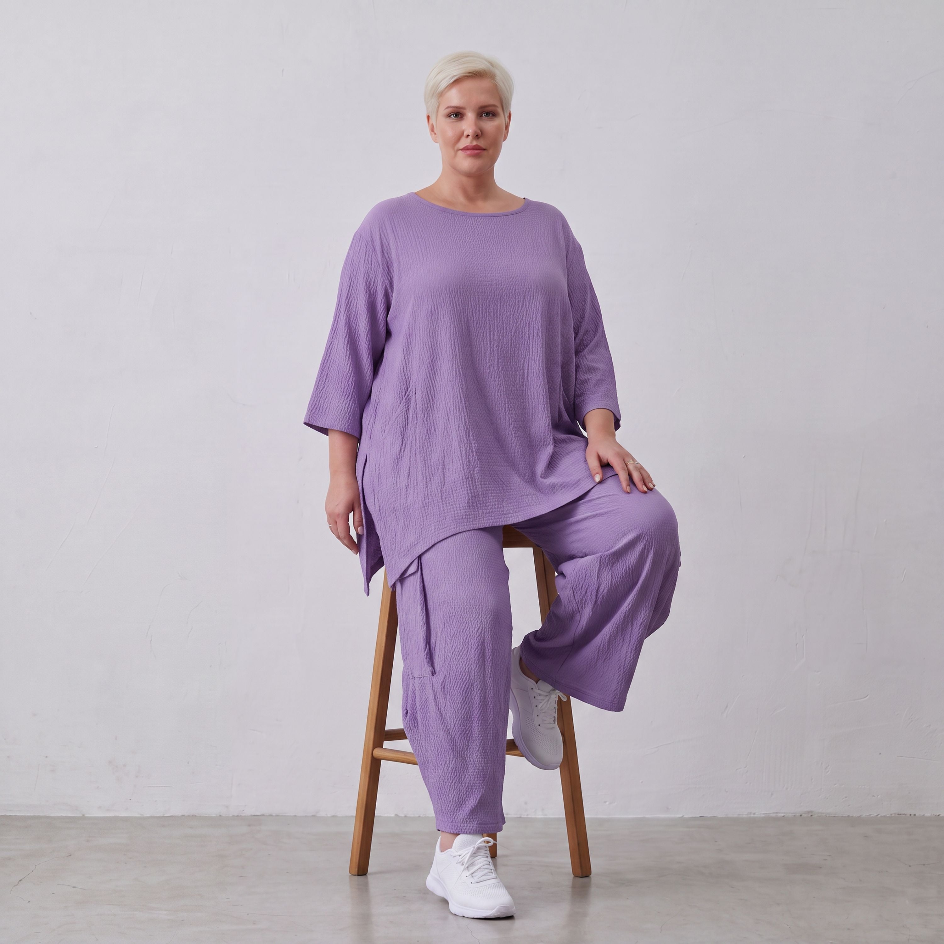 AKH Fashion · Shirt · Waffelly · 7264 · Lilac
