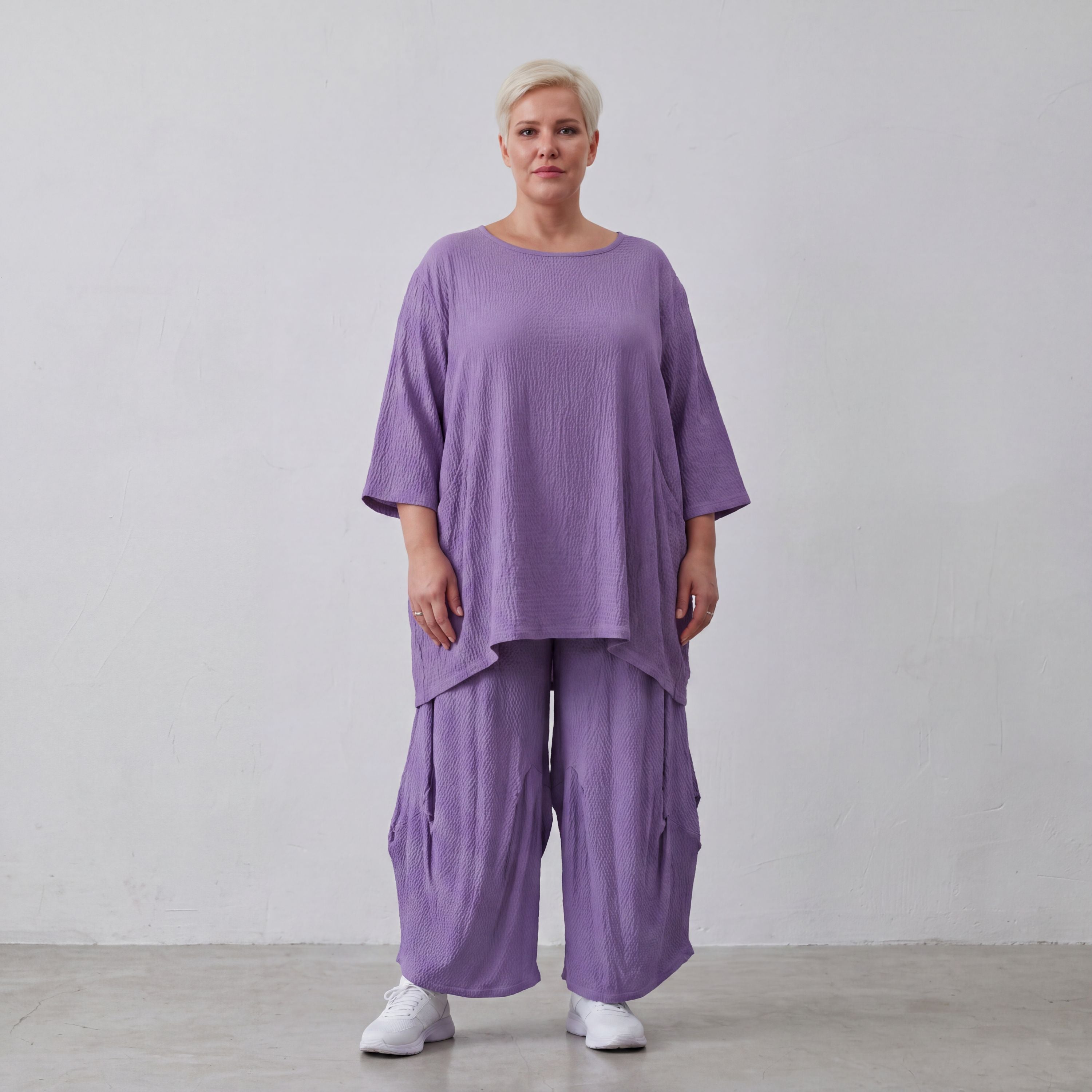 AKH Fashion · Shirt · Waffelly · 7264 · Lilac