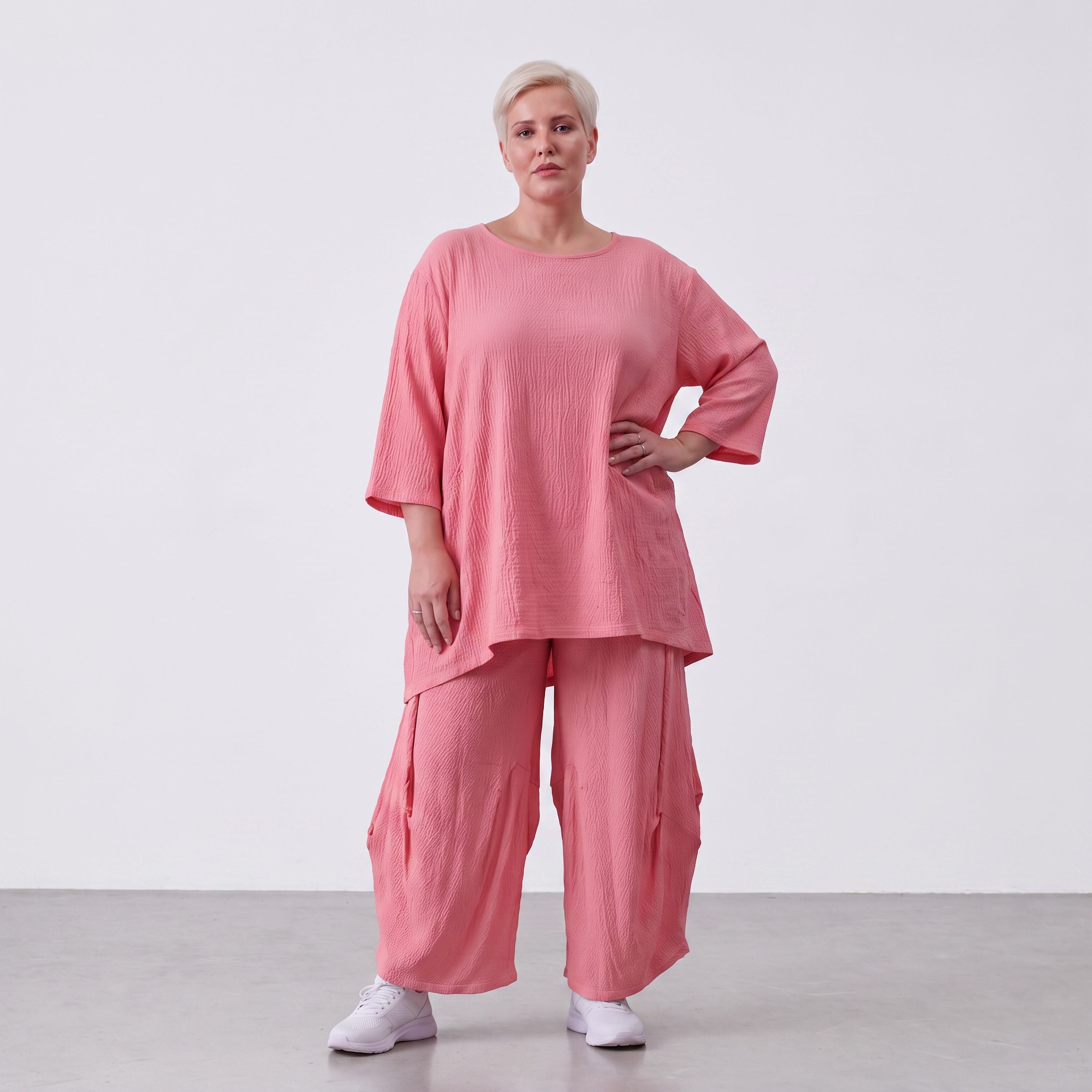 AKH Fashion · Shirt · Waffelly · 7264 · Rosy