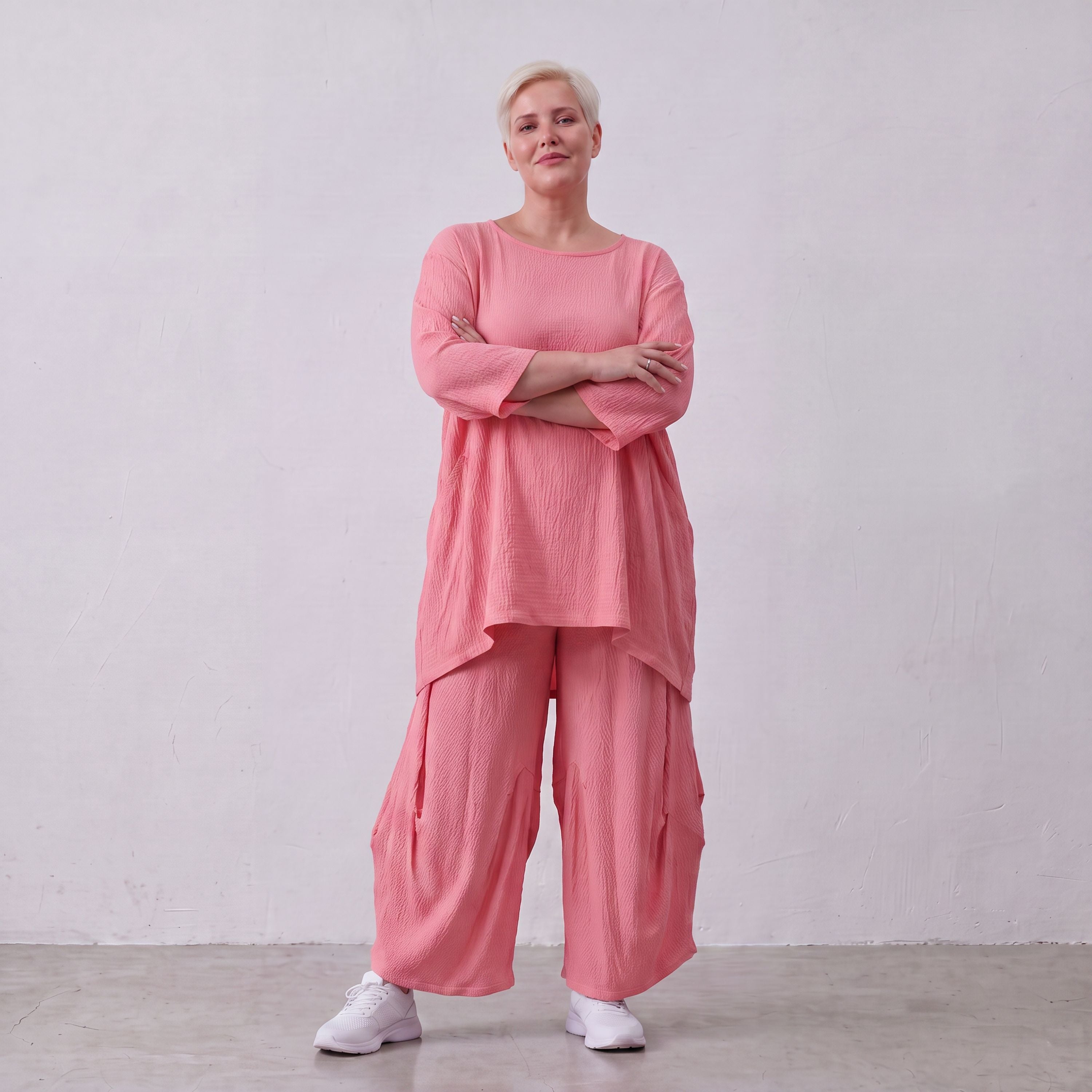 AKH Fashion · Shirt · Waffelly · 7264 · Rosy
