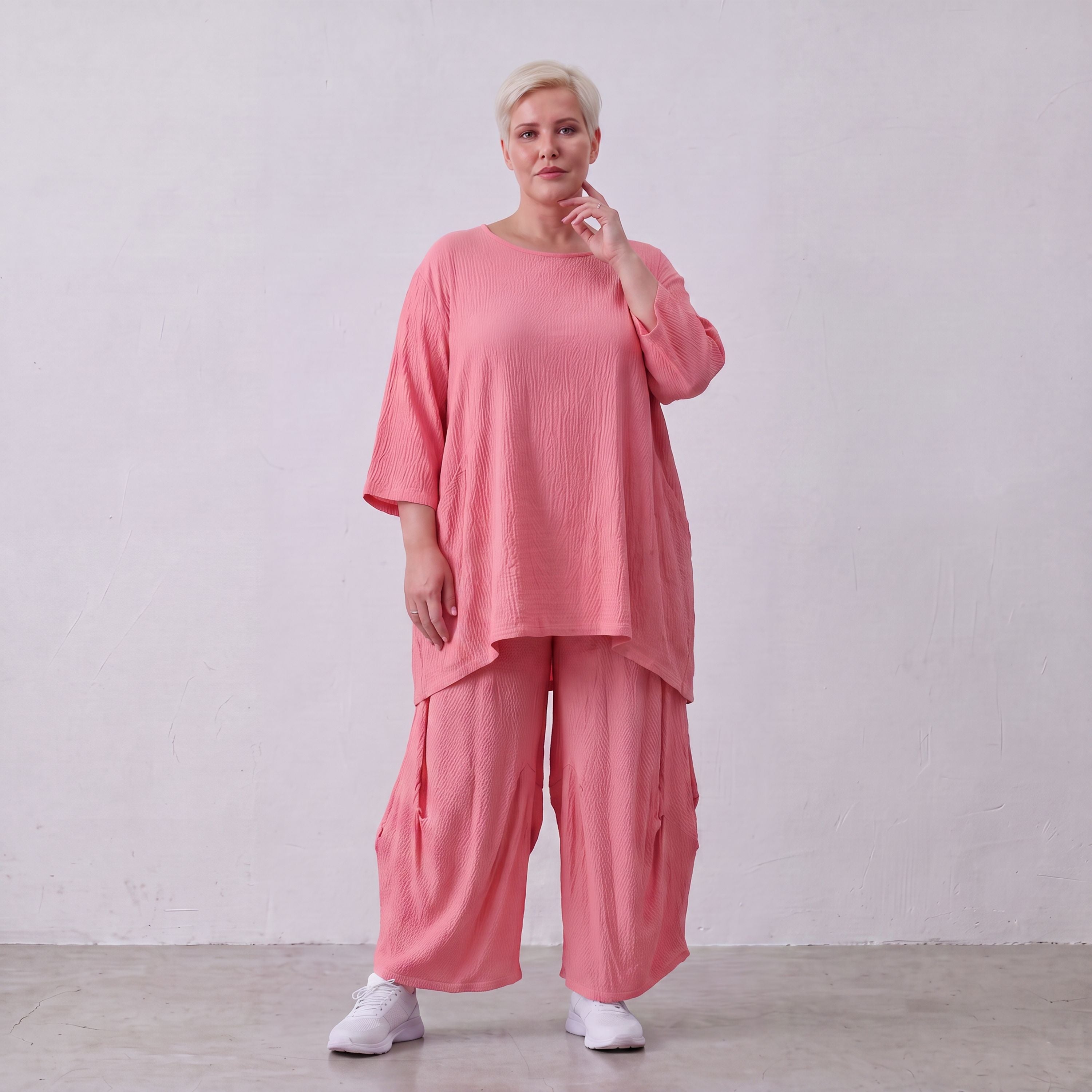 AKH Fashion · Shirt · Waffelly · 7264 · Rosy