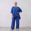 AKH Fashion · Shirt · Waffelly · 7266 · AzureBlue
