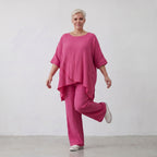 AKH Fashion · Trousers · Waffelly · 7262 · Berry
