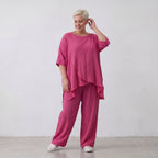 AKH Fashion · Trousers · Waffelly · 7262 · Berry