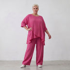 AKH Fashion · Trousers · Waffelly · 7262 · Berry