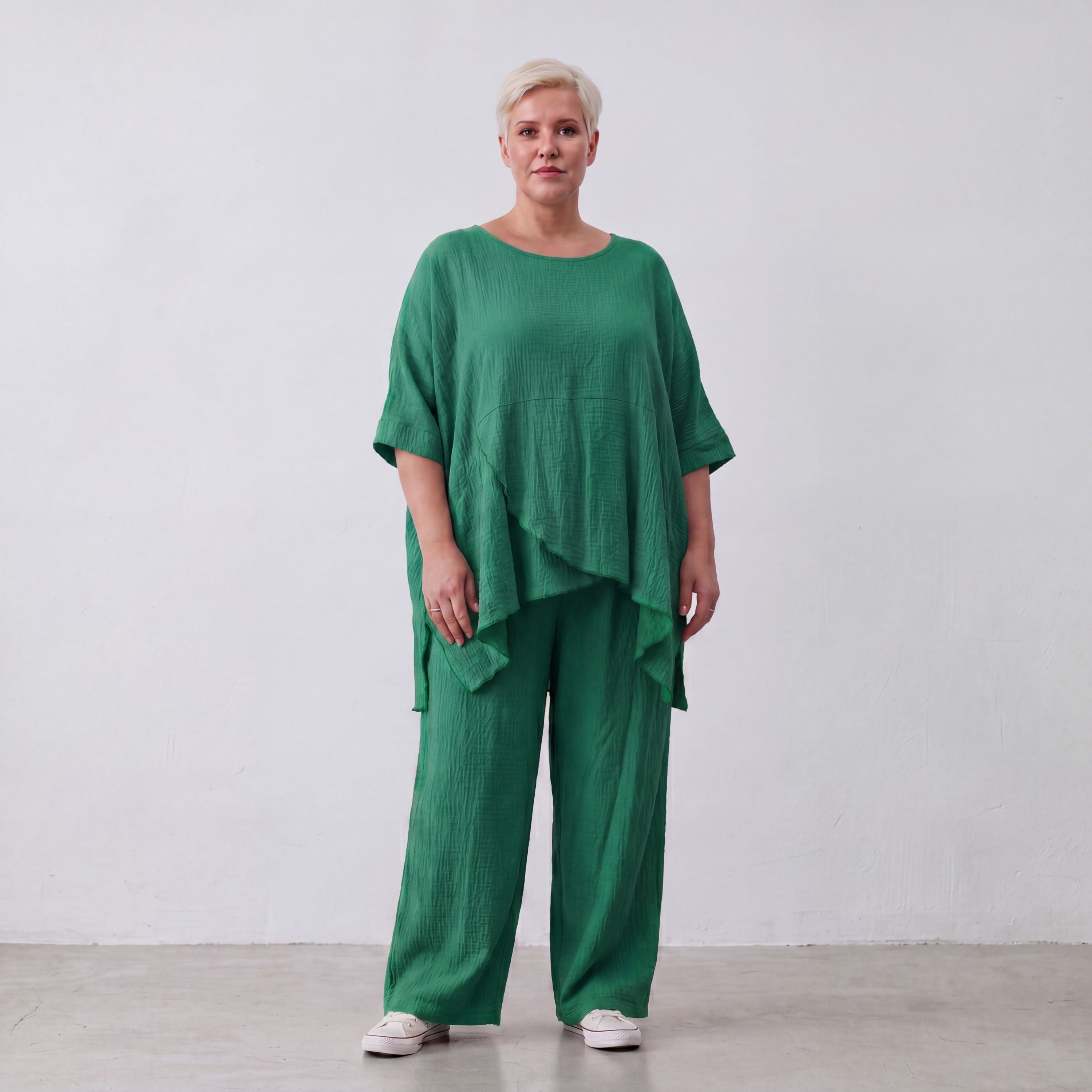 AKH Fashion · Trousers · Waffelly · 7262 · Jade