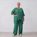 AKH Fashion · Trousers · Waffelly · 7262 · Jade