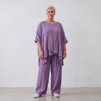 AKH Fashion · Trousers · Waffelly · 7262 · Lilac