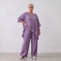 AKH Fashion · Trousers · Waffelly · 7262 · Lilac