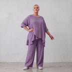 AKH Fashion · Trousers · Waffelly · 7262 · Lilac