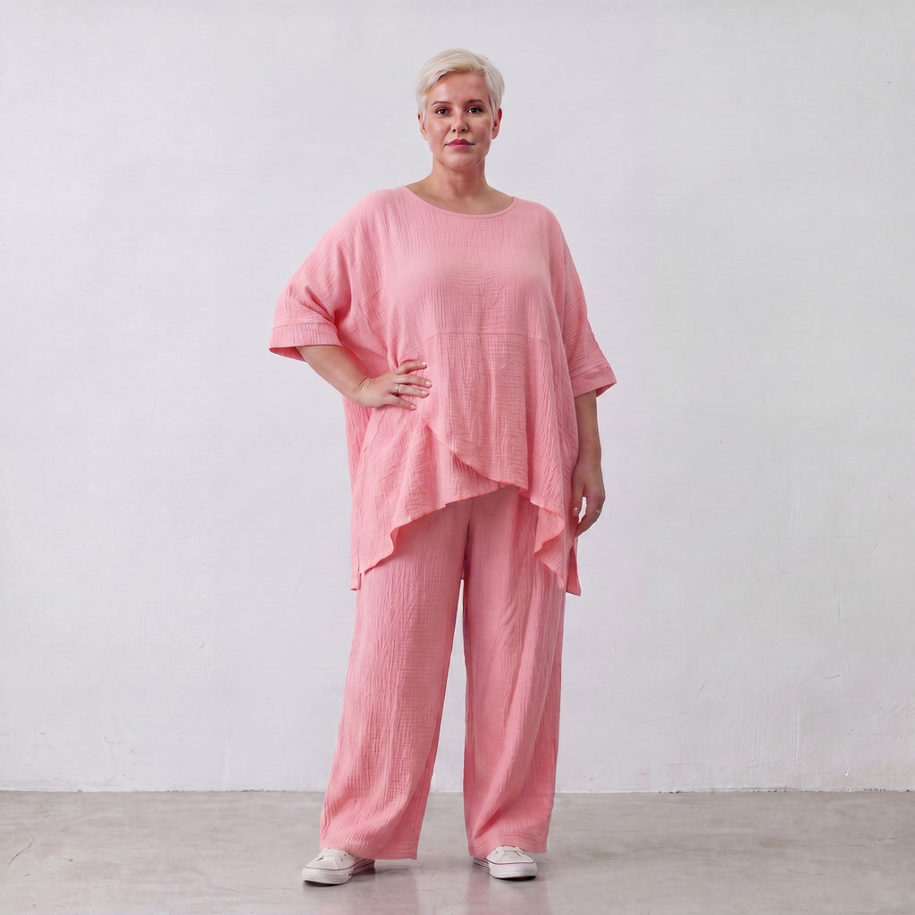 AKH Fashion · Trousers · Waffelly · 7262 · Rosy