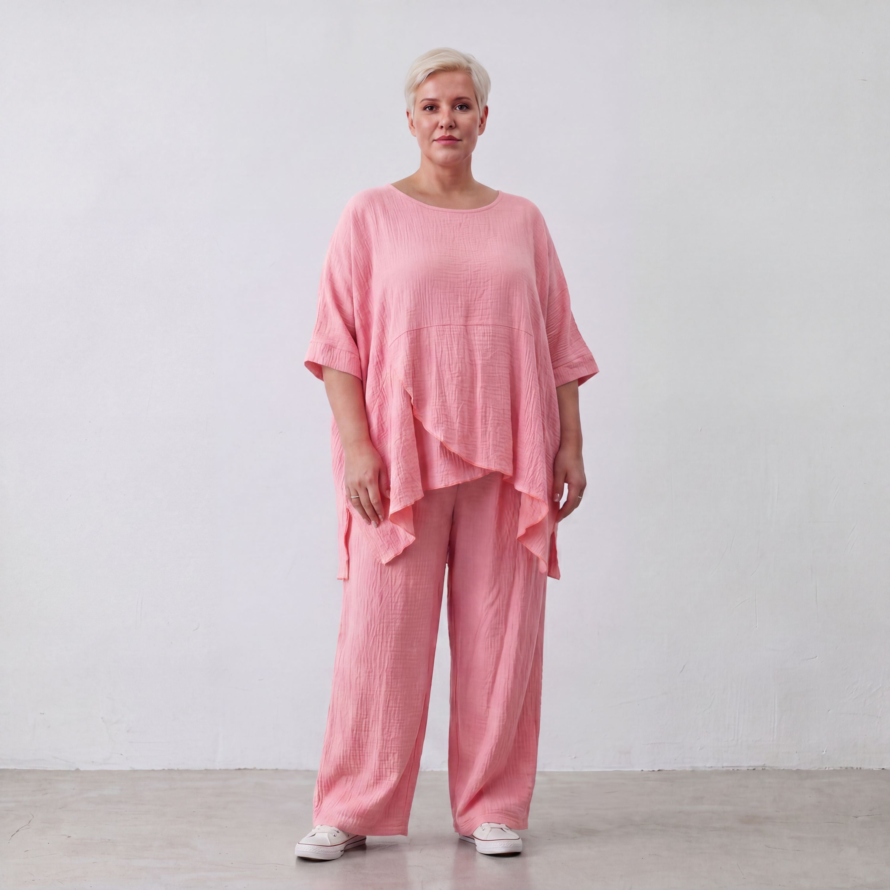 AKH Fashion · Trousers · Waffelly · 7262 · Rosy