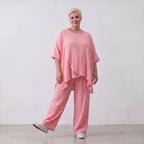 AKH Fashion · Trousers · Waffelly · 7262 · Rosy