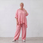 AKH Fashion · Trousers · Waffelly · 7262 · Rosy