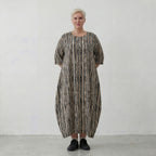 AKH 1926 dress, beige-black-white