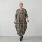 AKH 1926 dress, beige-black-white