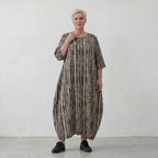 AKH 1926 dress, beige-black-white