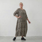 AKH 1926 dress, beige-black-white
