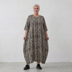 AKH 1926 dress, beige-black-white