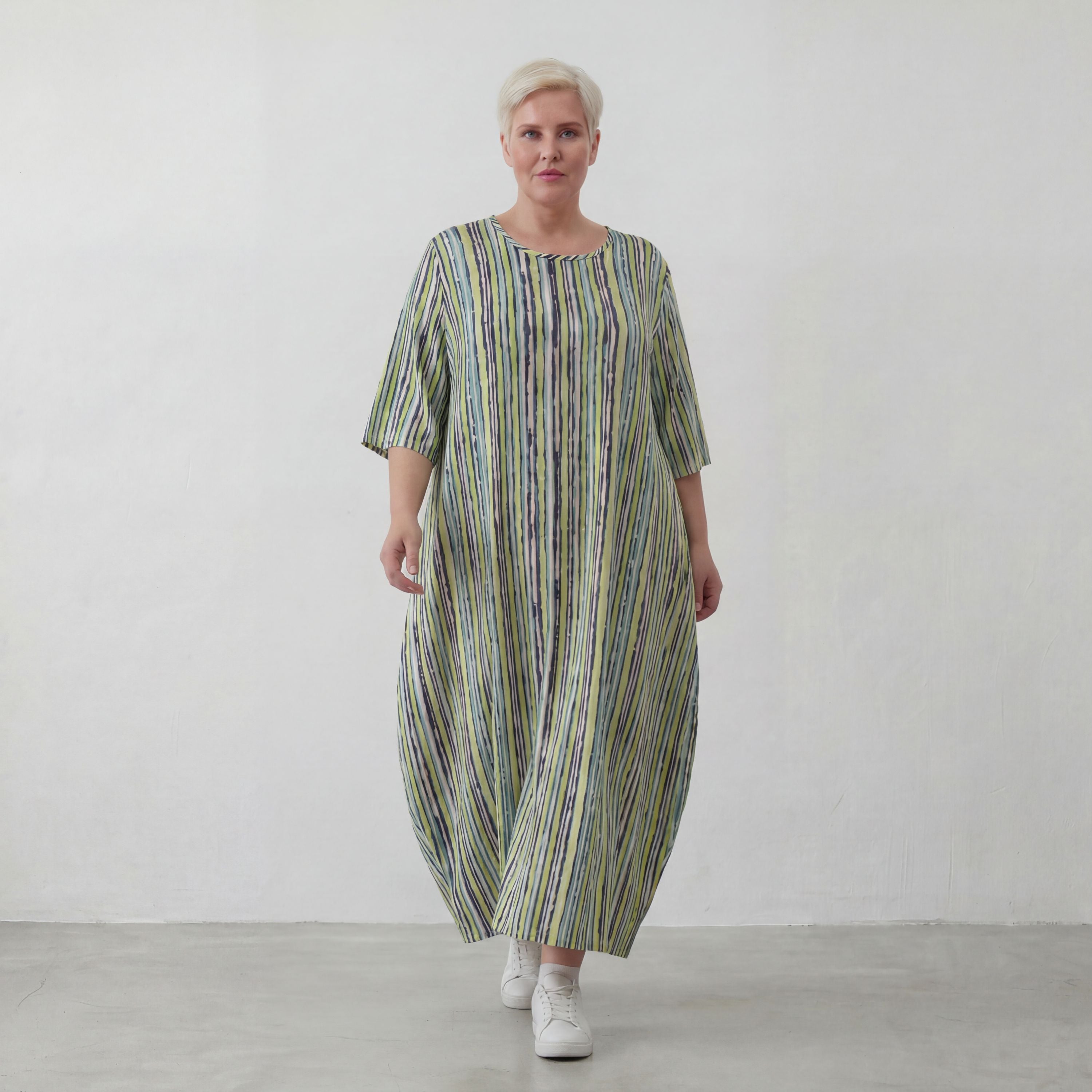 AKH Fashion Kleid 1926 Windy, Grün/Blau/Weiß