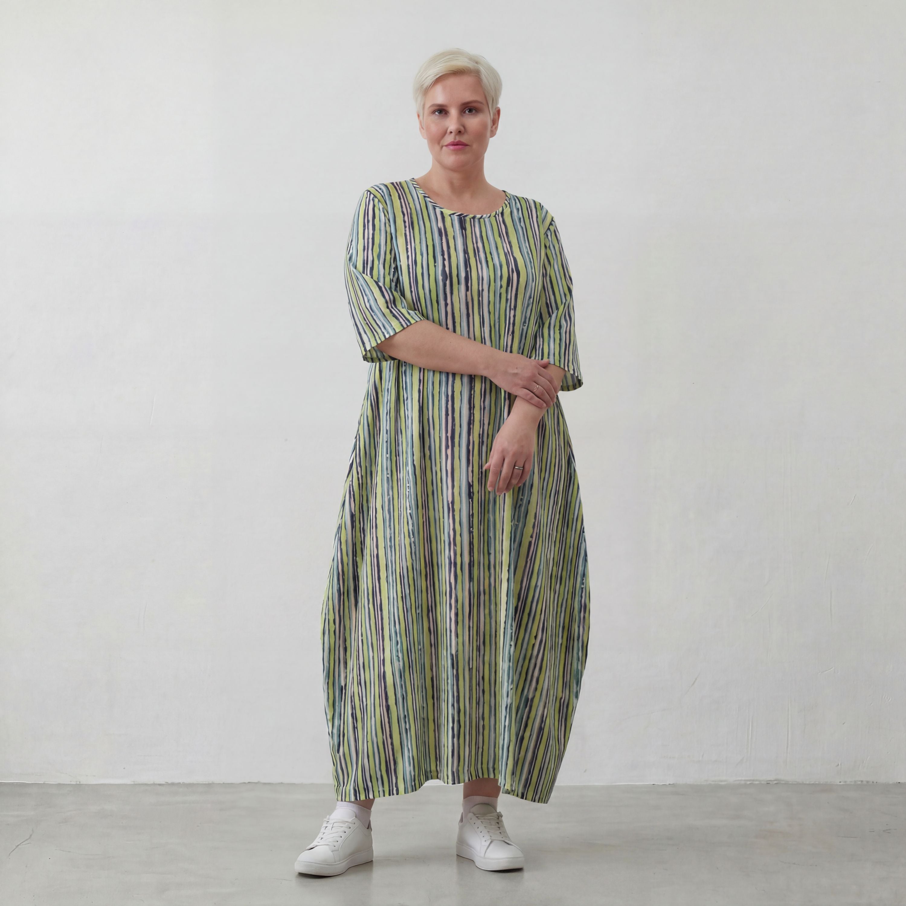 AKH Fashion Kleid 1926 Windy, Grün/Blau/Weiß