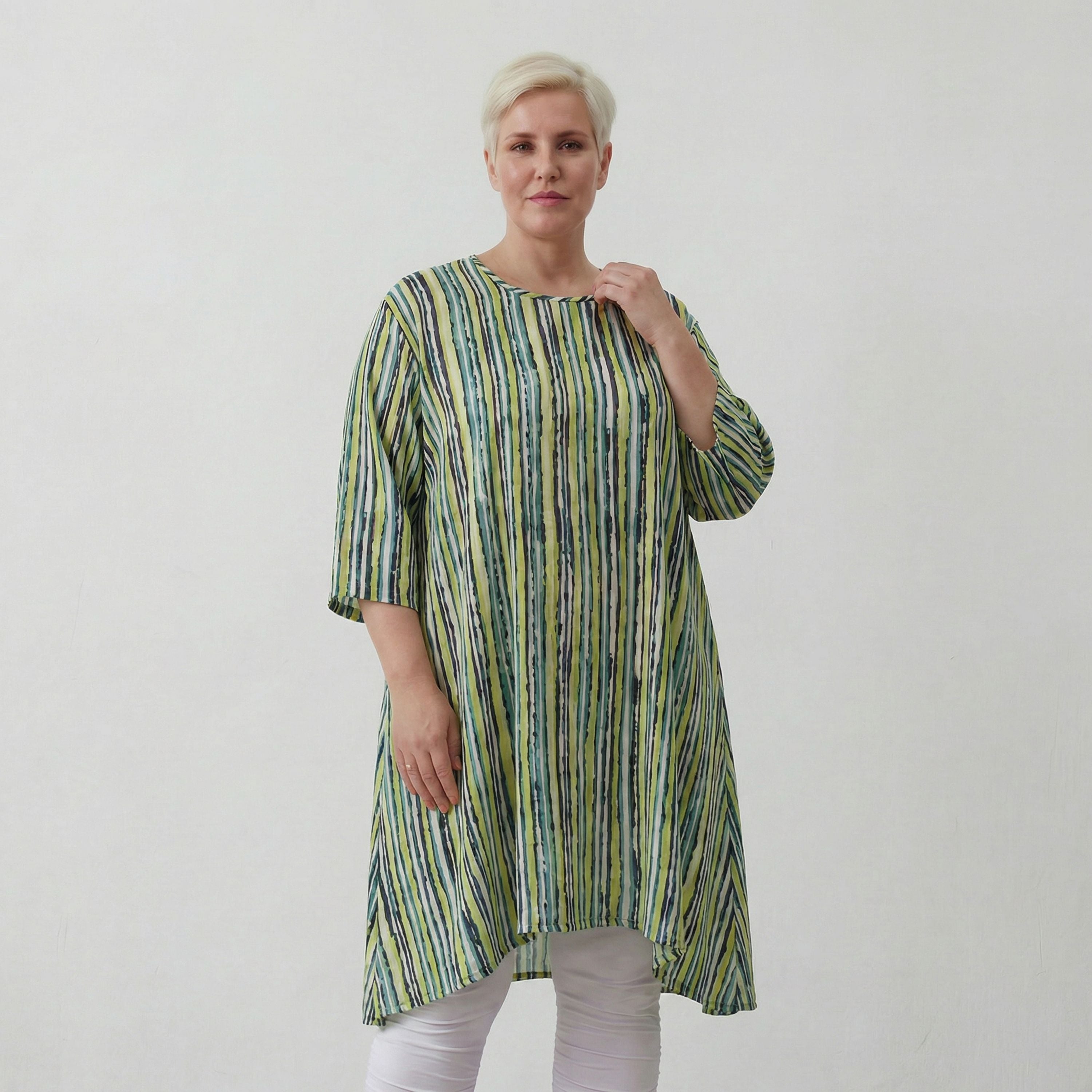 AKH 2667 Big Shirt, Grün-Blau-Weiß