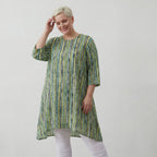 AKH 2667 Big Shirt, Green-Blue-White
