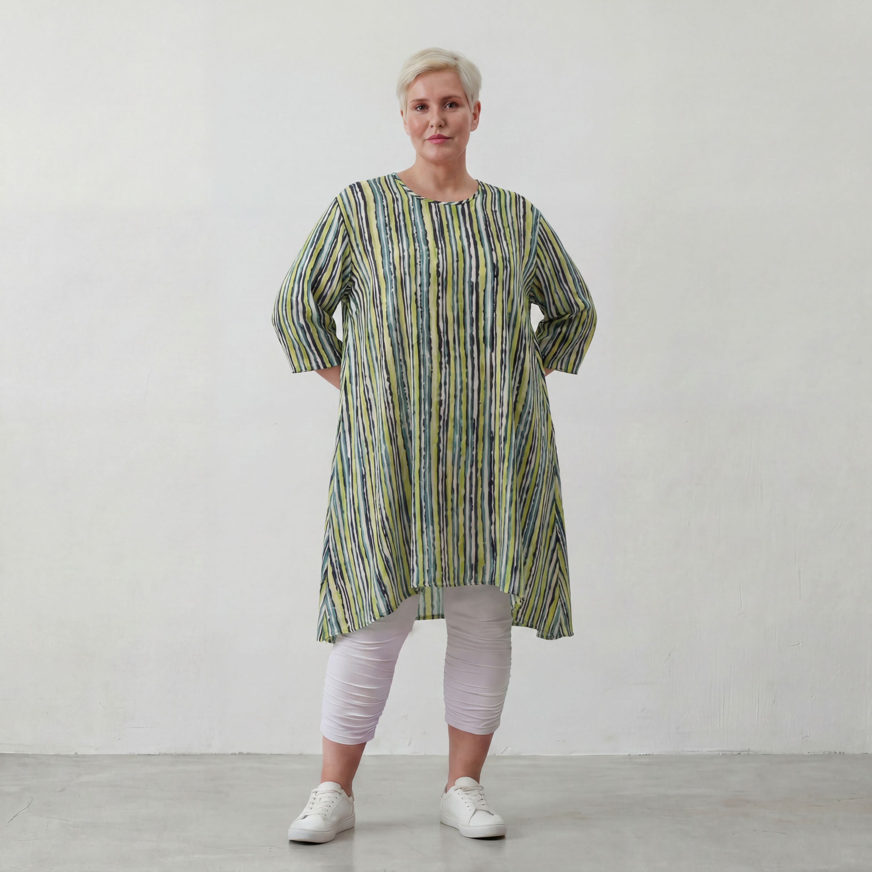 AKH 2667 Big Shirt, Grün-Blau-Weiß