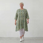 AKH 2667 Big Shirt, Green-Blue-White
