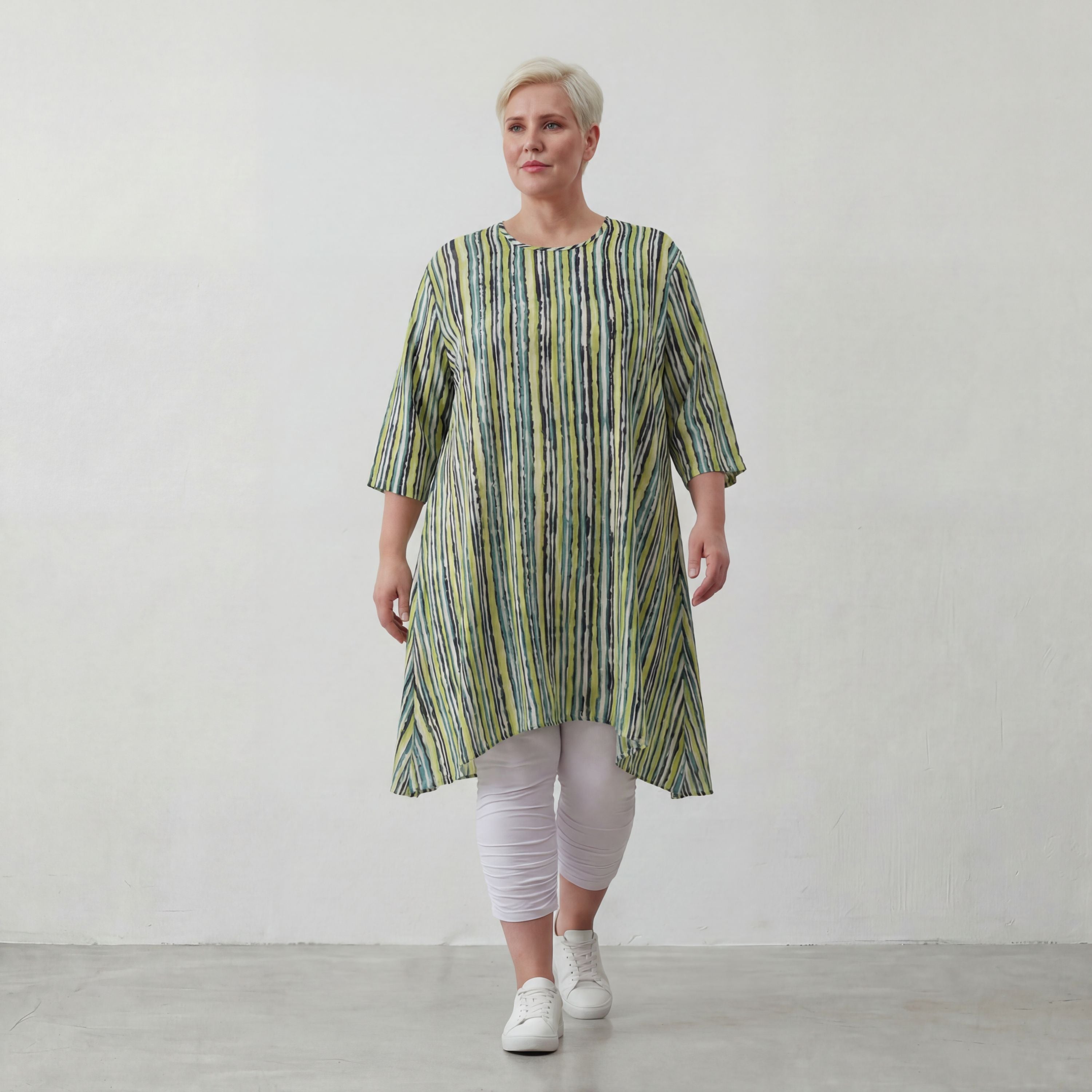 AKH 2667 Big Shirt, Grün-Blau-Weiß