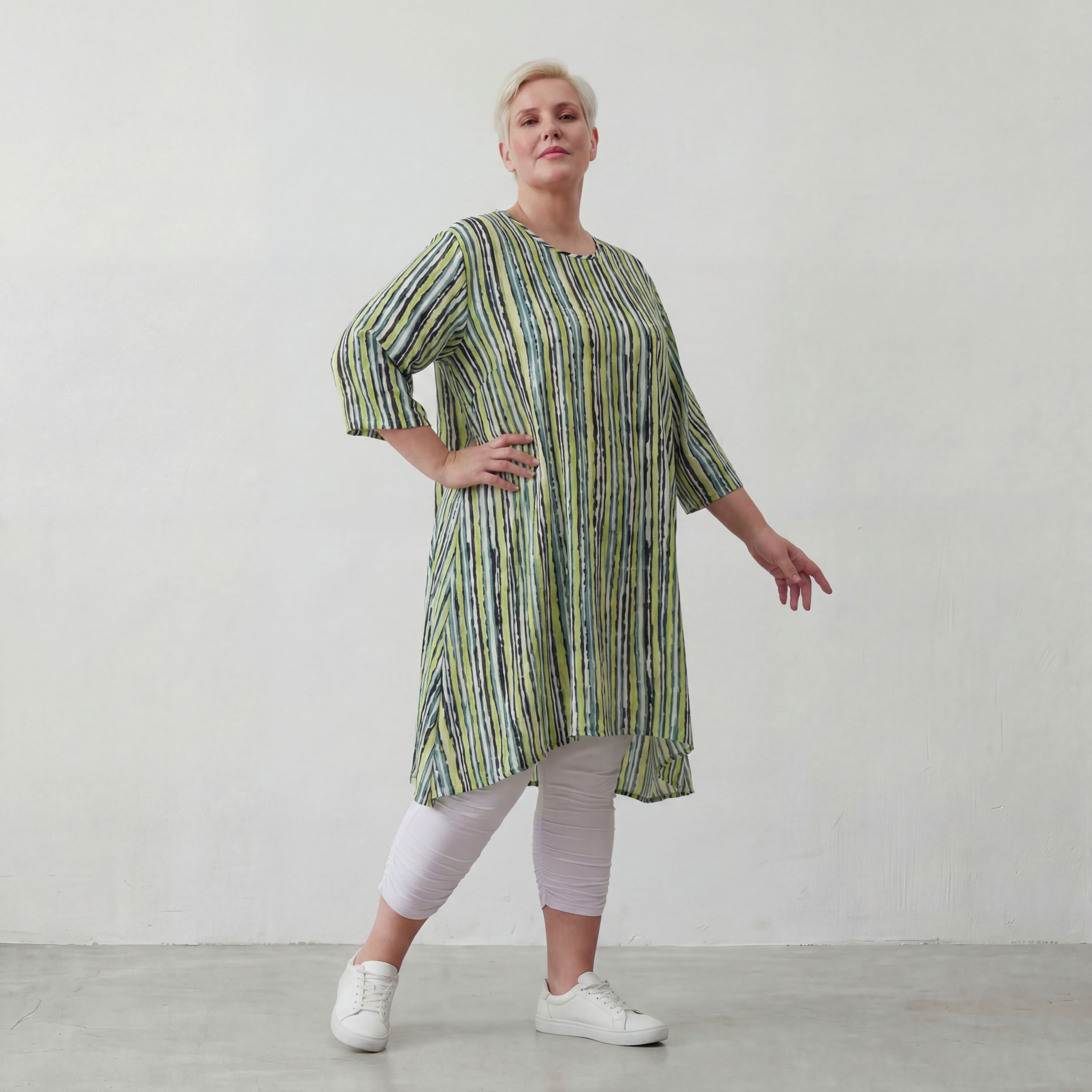 AKH 2667 Big Shirt, Grün-Blau-Weiß