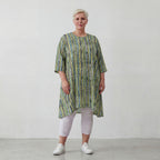 AKH 2667 Big Shirt, Green-Blue-White