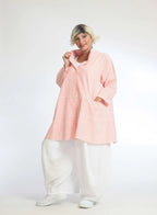 Summer jacket in A-shape made of soft seersucker quality, Tessa in orange
