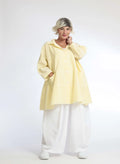 Sommer Jacke in A-Form aus weicher Seersucker Qualität, Tessa in Gelb
