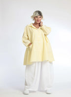 Sommer Jacke in A-Form aus weicher Seersucker Qualität, Tessa in Gelb