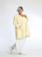 Sommer Jacke in A-Form aus weicher Seersucker Qualität, Tessa in Gelb